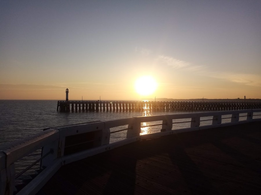 staketsel zonsondergang